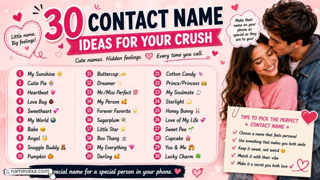 30 Contact Name Ideas for Your Crush