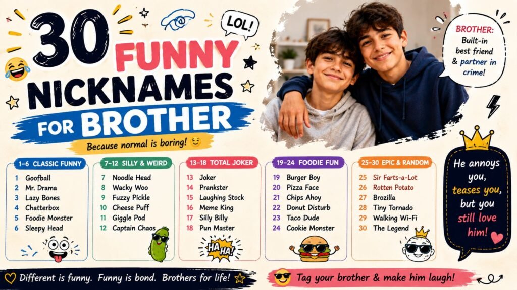 30 Funny Nicknames for Brother