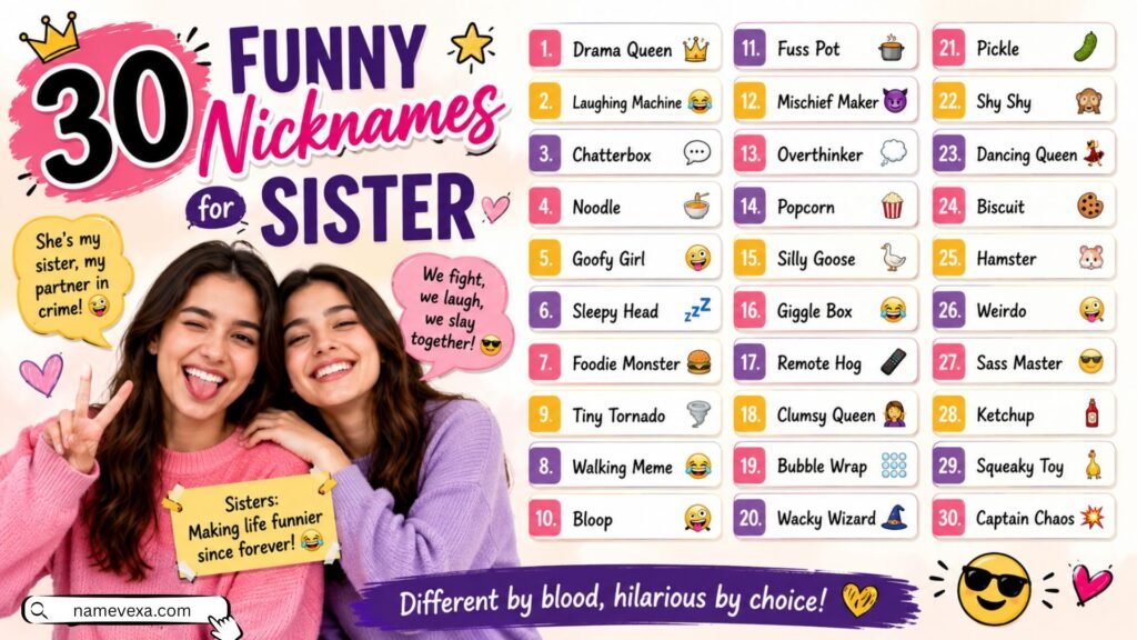 30 Funny Nicknames for Sister