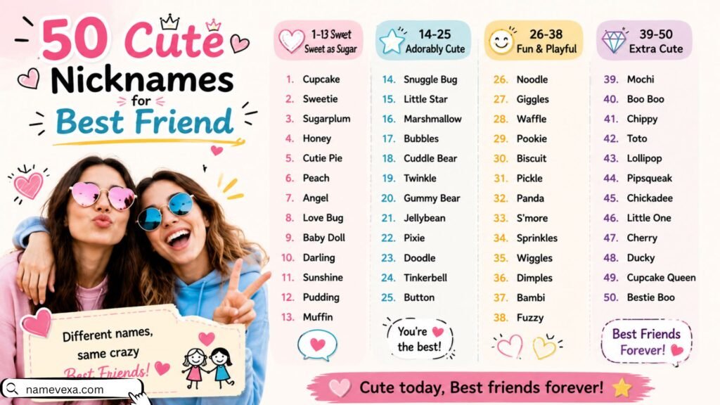 50 Cute Nicknames for Best Friend