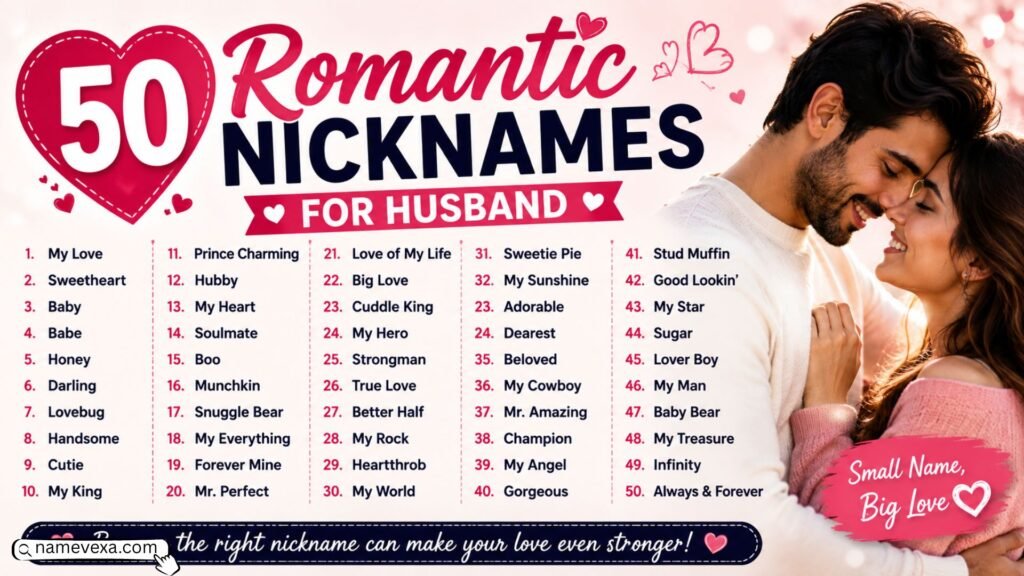 50 Romantic Nicknames for Husband