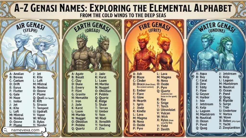 A-Z Genasi Names