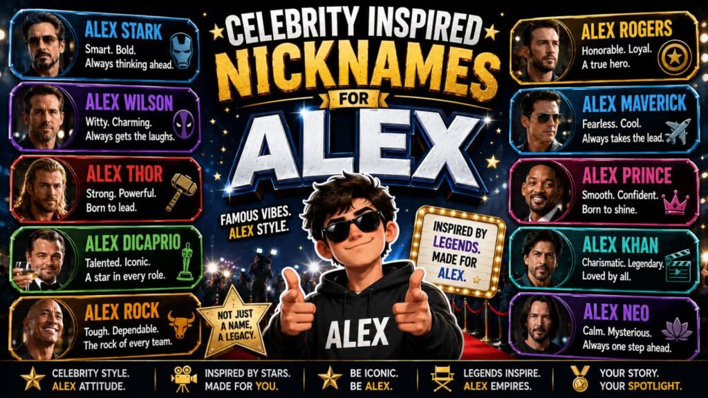Celebrity Inspired Nicknames for Alex
