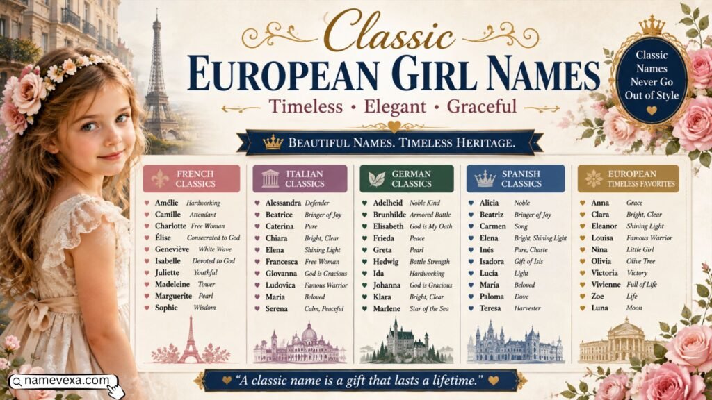 Classic European Girl Names