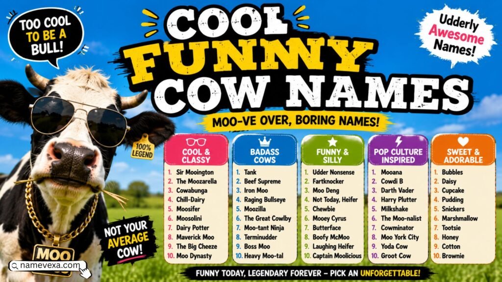 Cool Funny Cow Names