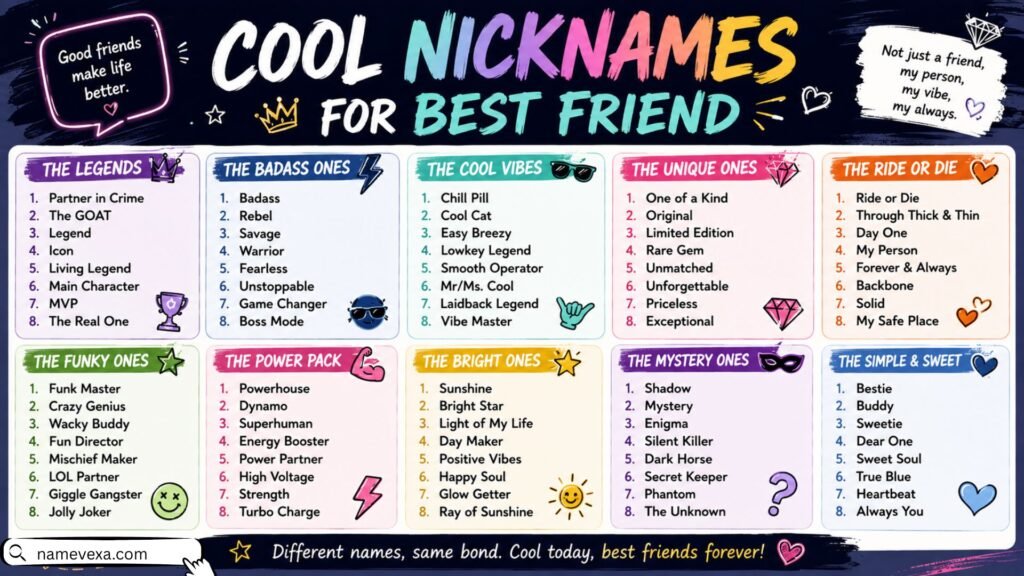 Cool Nicknames For Best Friend