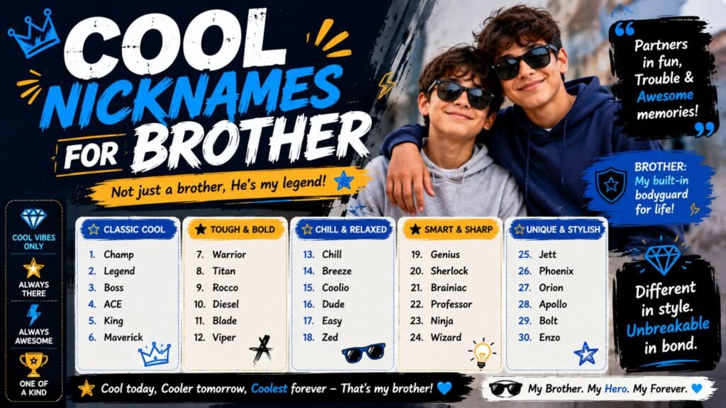 Cool Nicknames for Brother