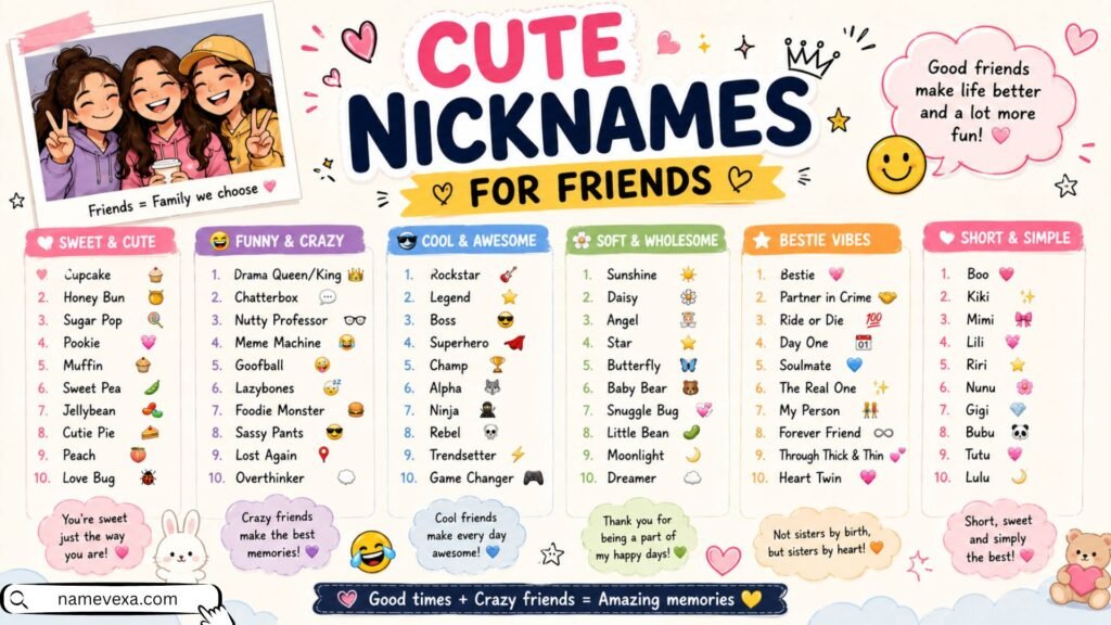 Cute Nicknames For Friends