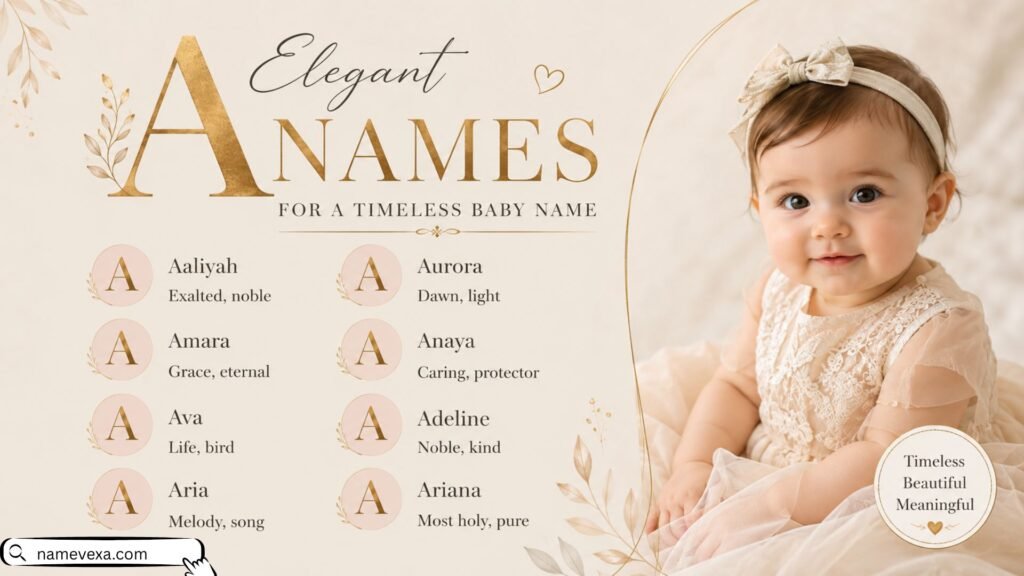 Elegant A Names for a Timeless Baby Name