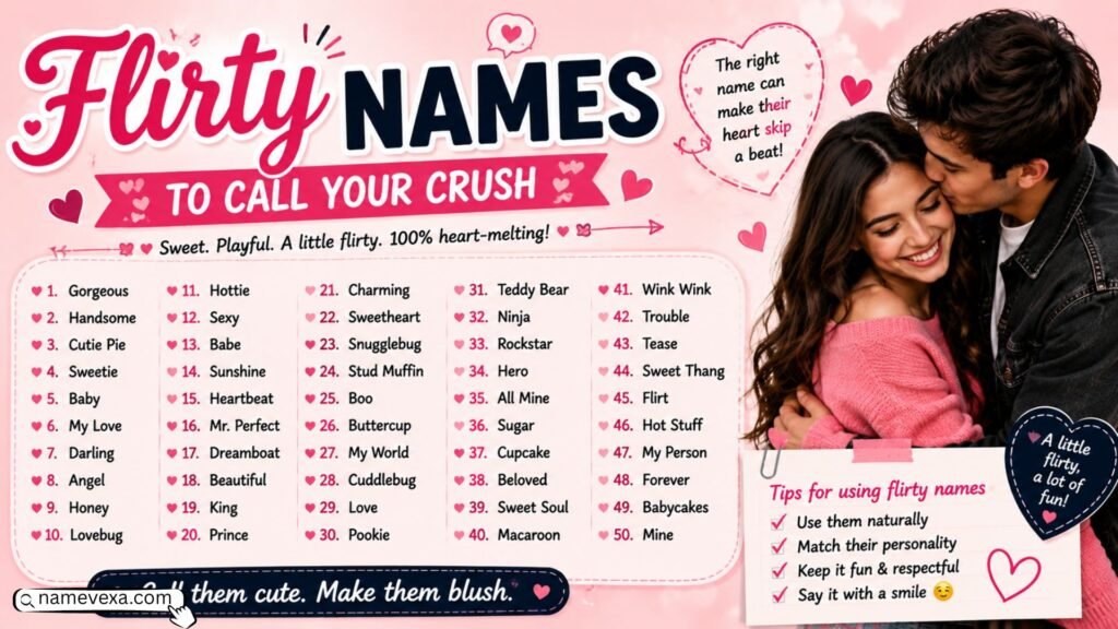 Flirty Names to Call Your Crush