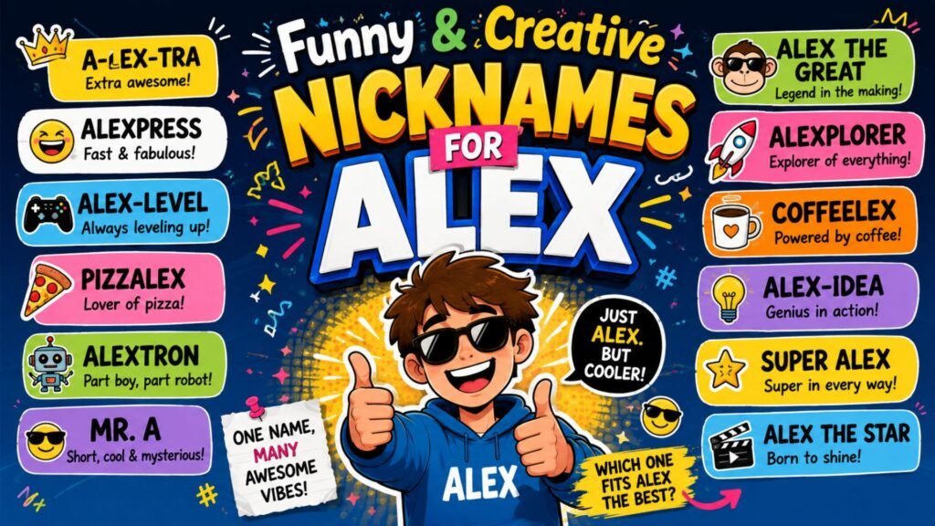 Funny & Creative Nicknames for Alex