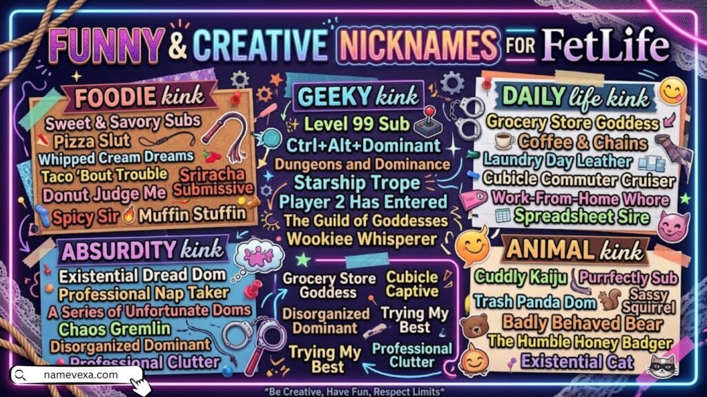 Funny & Creative Nicknames for FetLife