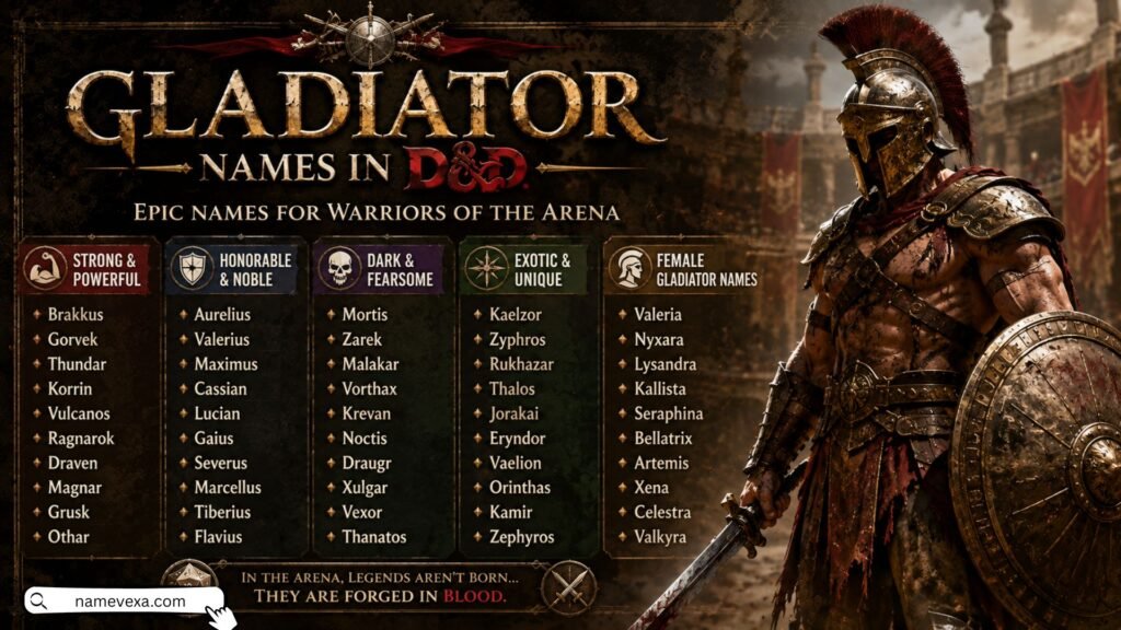 Gladiator Names In DnD