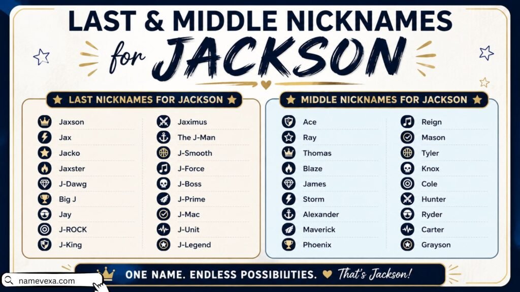 Last & Middle Nicknames for Jackson