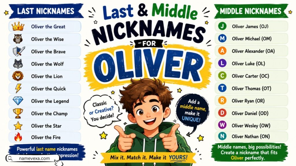 Last & Middle Nicknames for Oliver