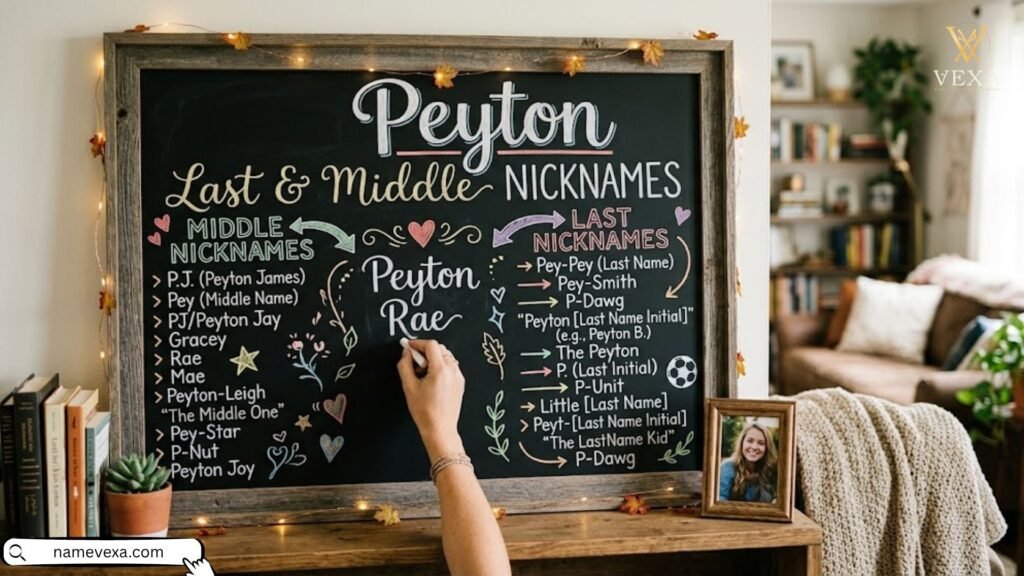 Last & Middle Nicknames for Peyton