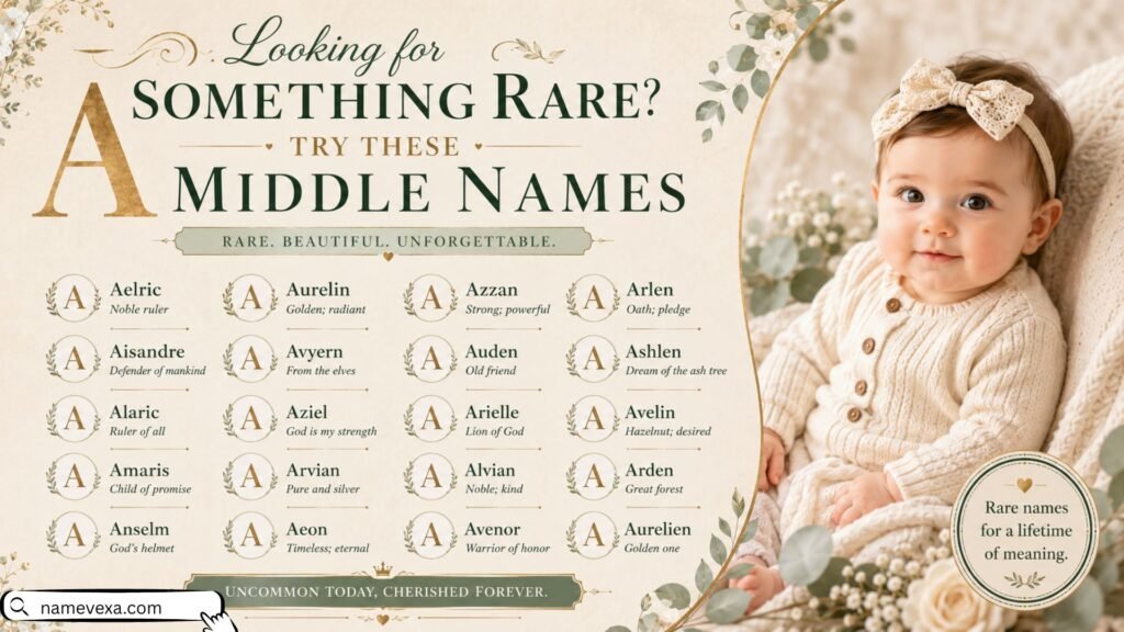 Looking for Something Rare Try These A Middle Names