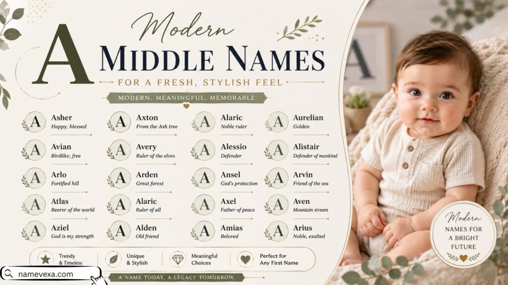 Modern Middle Names for a Fresh, Stylish Feel