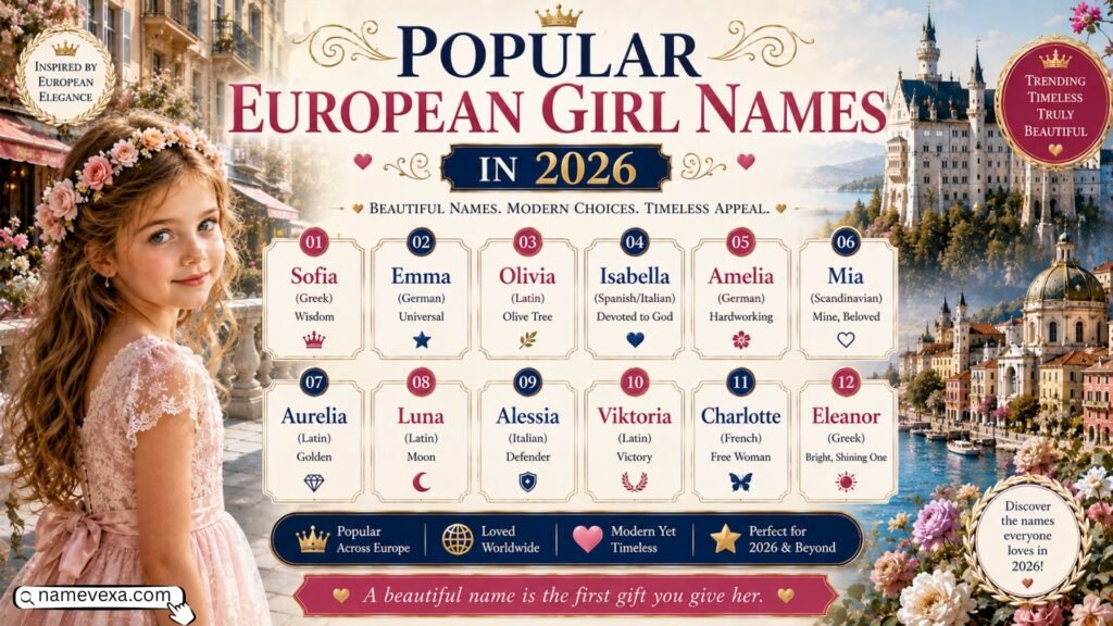 Popular European Girl Names In 2026