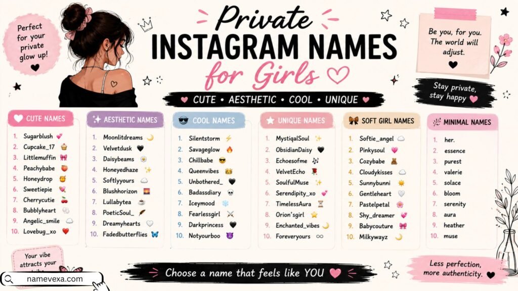 Private Instagram Names for Girls