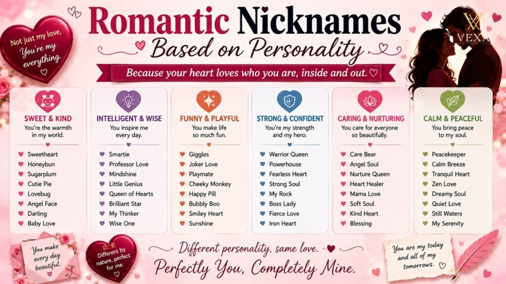 Romantic Nicknames Based on Personality