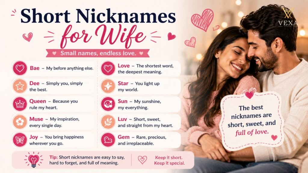 Short Nicknames for Wife