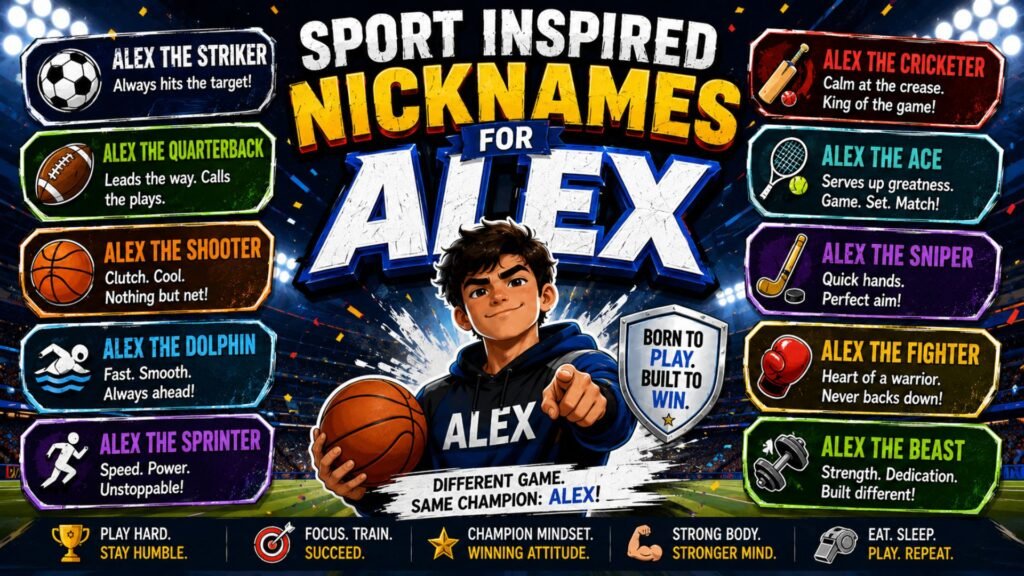 Sport Inspired Nicknames for Alex