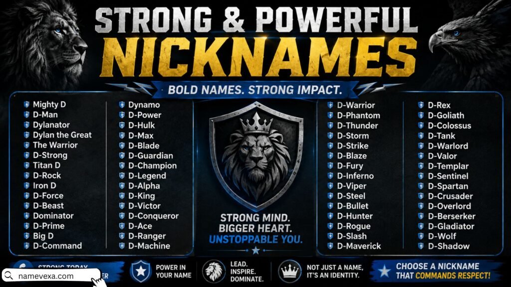 Strong & Powerful Nicknames
