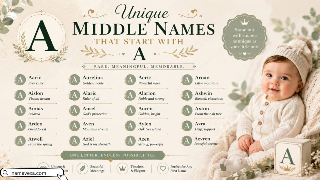 Unique Middle Names That Start With A