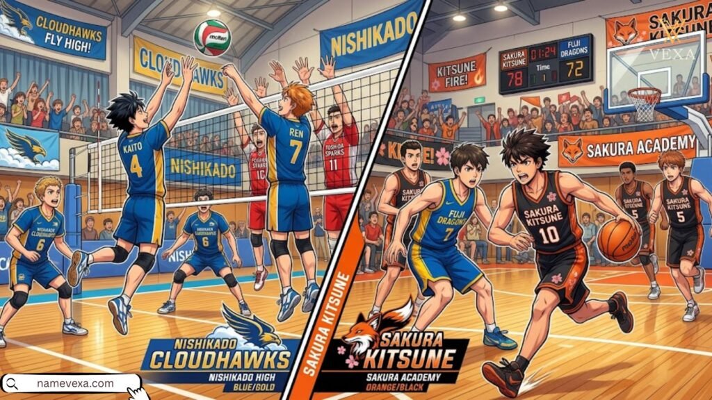 Anime Volleyball & Basketball Team Names