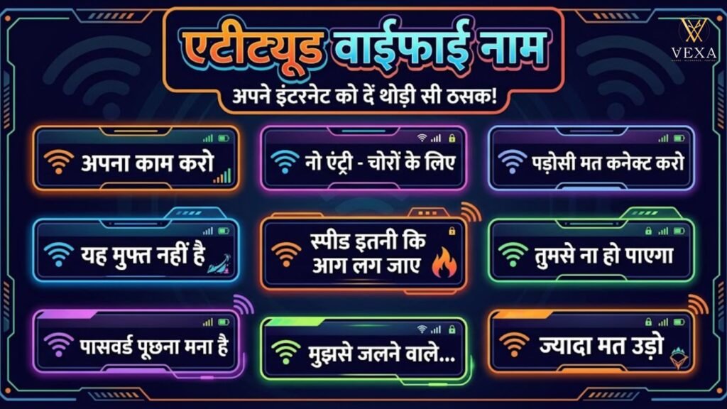 Attitude WiFi Names in Hindi
