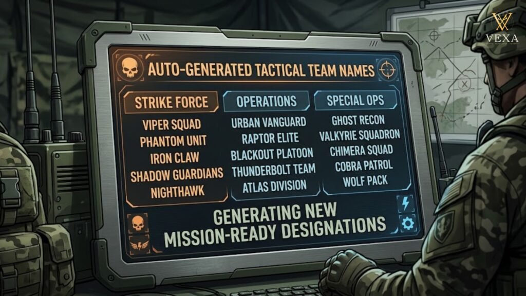 Auto-Generated Tactical Team Names