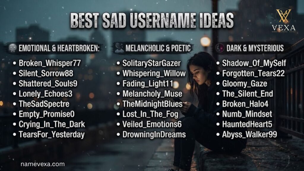 Best Sad Usernames Ideas
