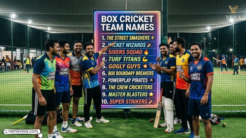 Box Cricket Team Names
