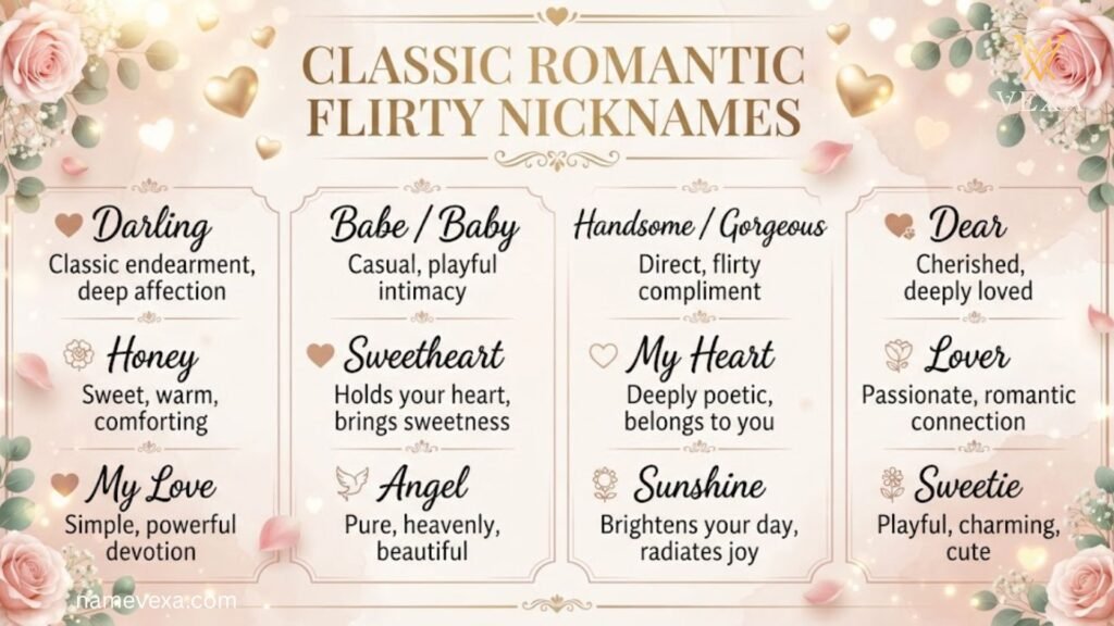 Classic Romantic Flirty Nicknames (With Meanings)