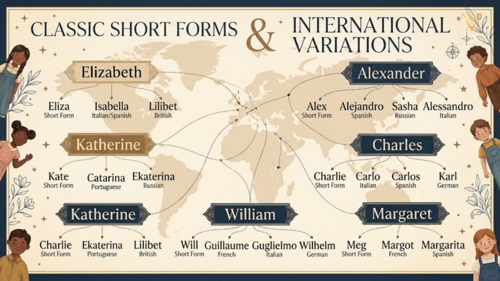 Classic short forms & international variations