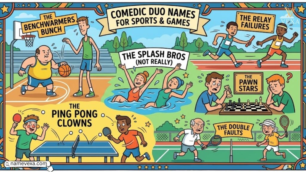 Comedic Duo Names for Sports & Games