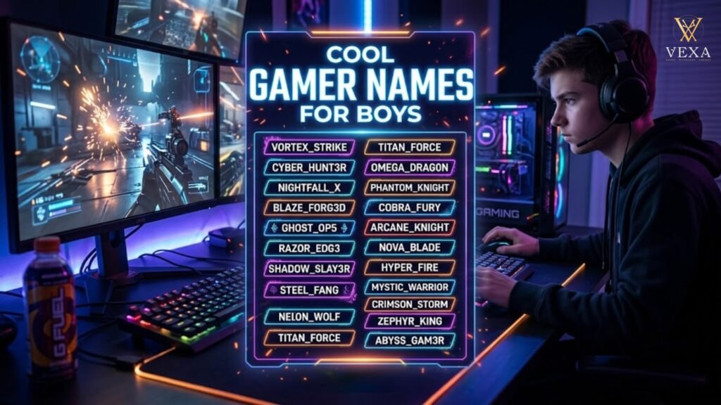 Cool Gamer Names for Boys