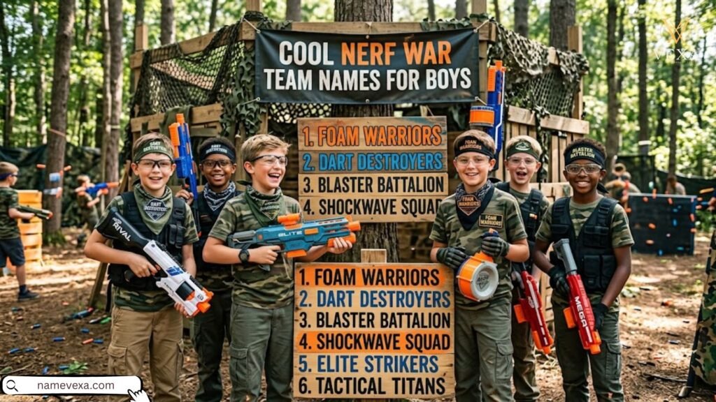 Cool Nerf War Team Names for Boys