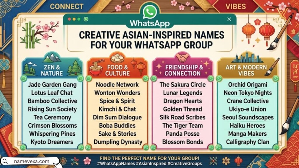 Creative Asian-Inspired Names for Your WhatsApp Group