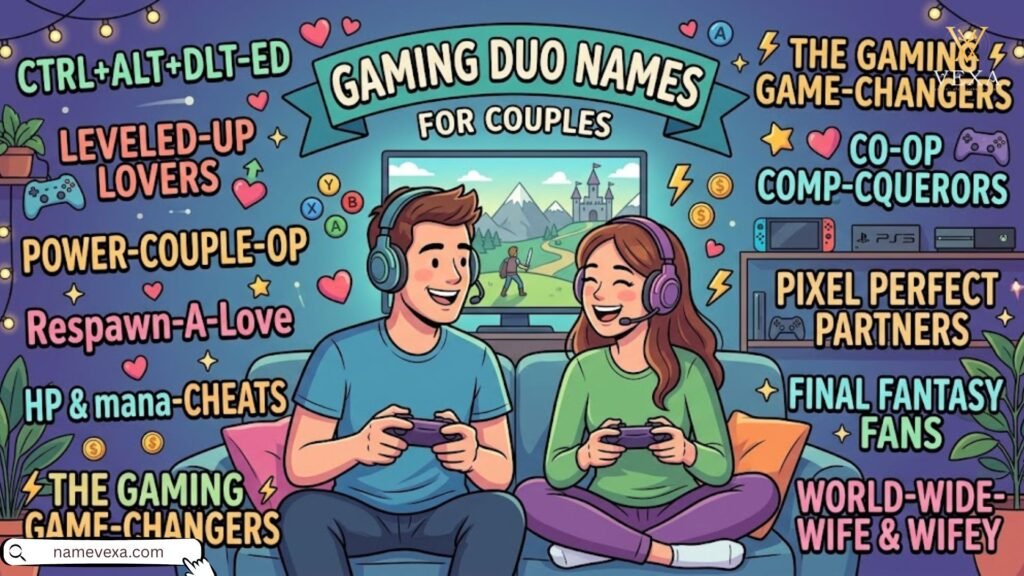 Creative Word-Play Inspired Gaming Duo Names for Couples