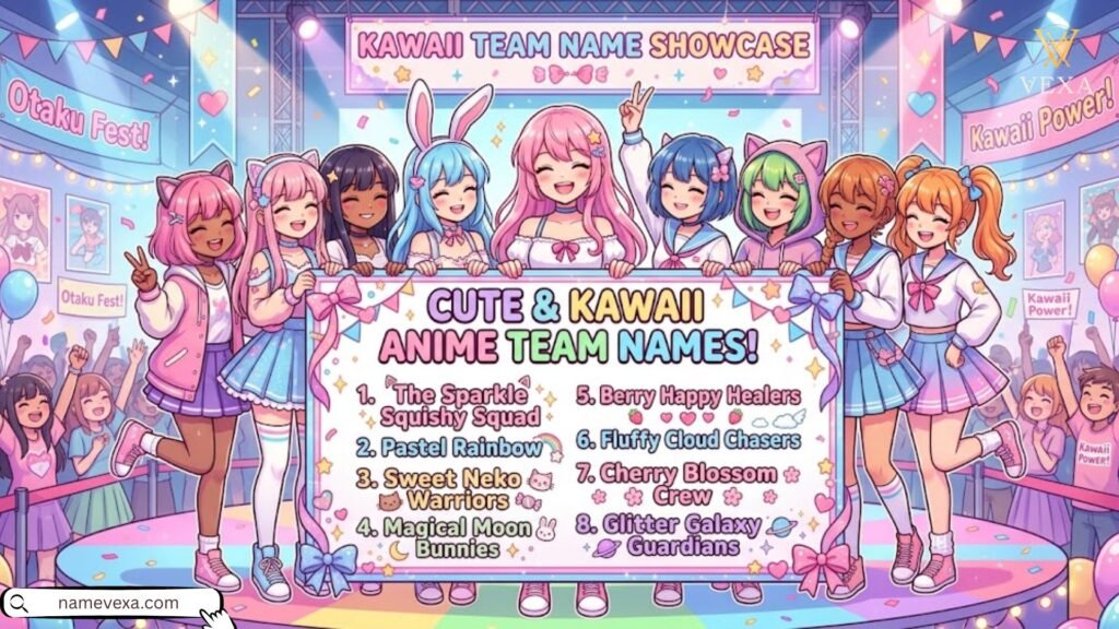 Cute & Kawaii Anime Team Names