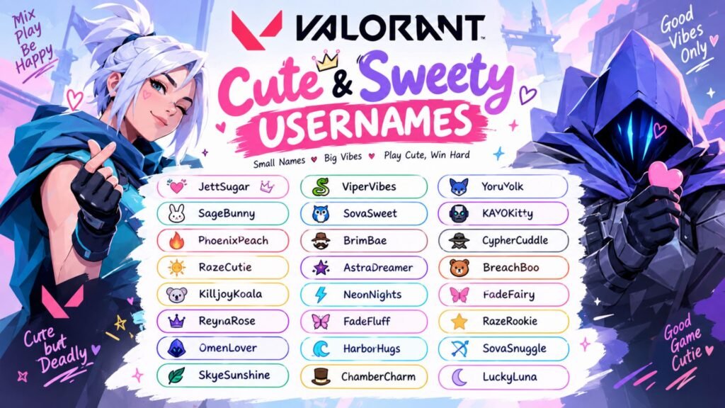 Cute & Sweety Valorant Usernames