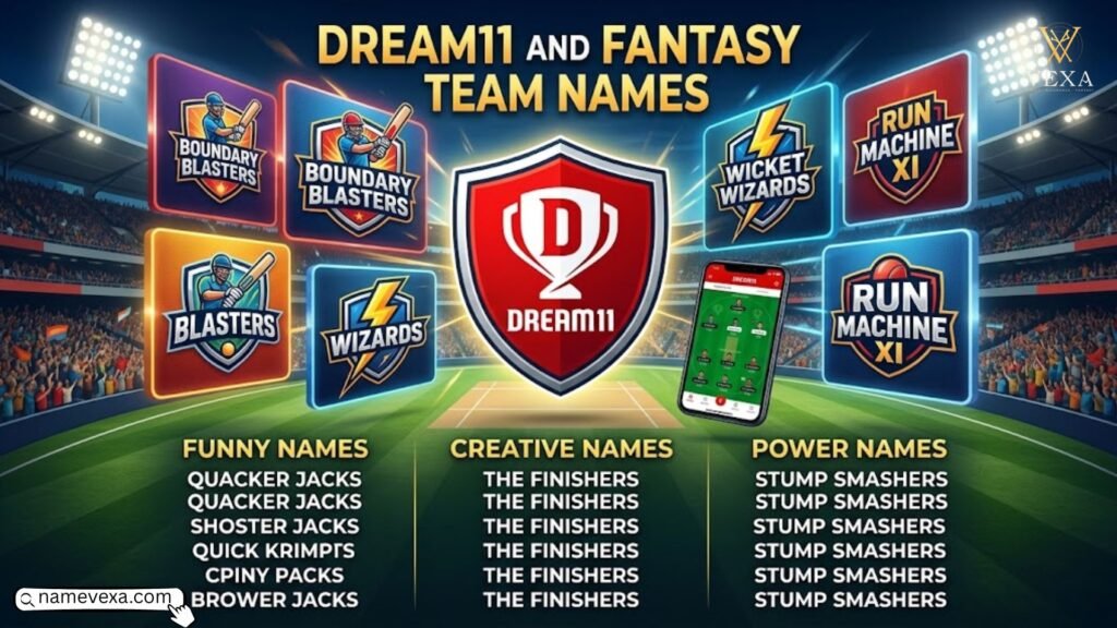 Dream11 and Fantasy Cricket Team Names