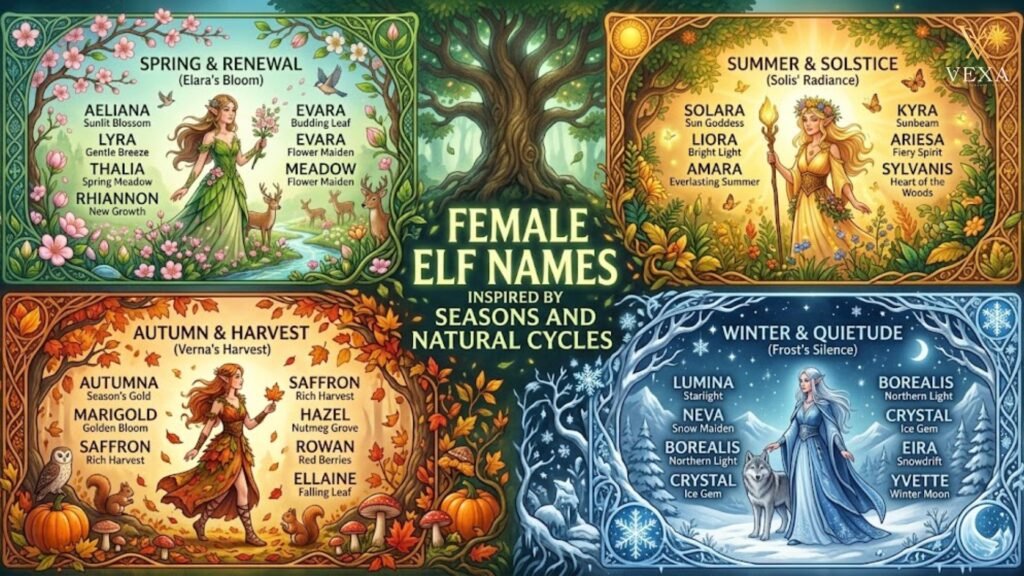 Female Elf Names Inspired By Seasons and Natural Cycles