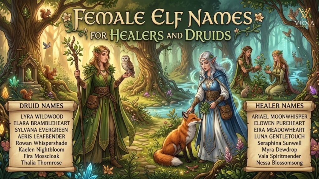 Female Elf Names for Healers and Druids
