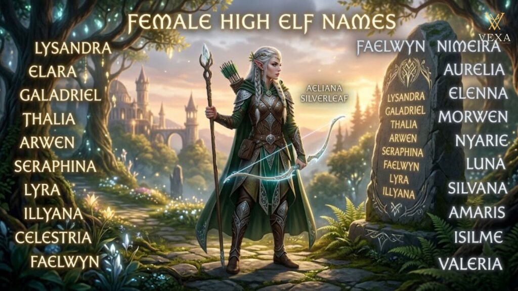Female High Elf Names