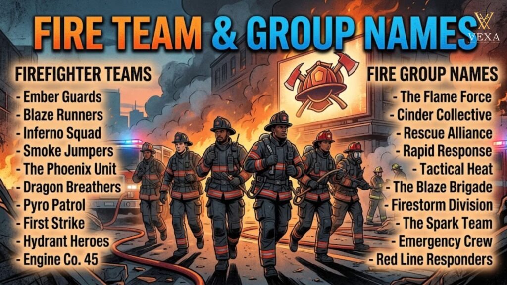 Fire Team Names & Fire Group Names