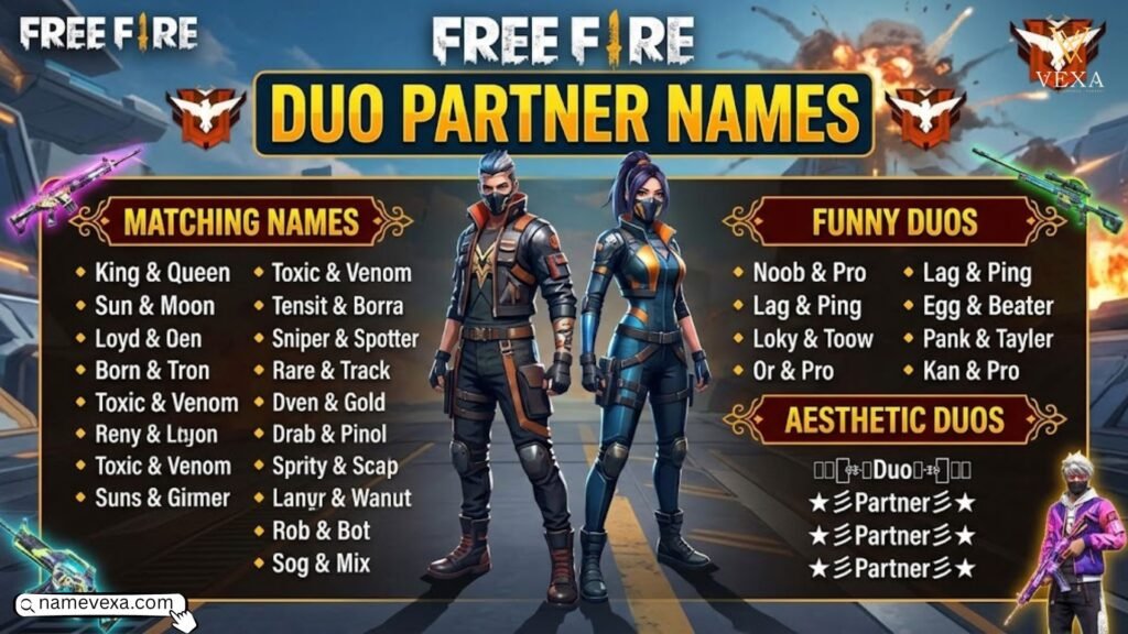 Free Fire Duo Partner Names