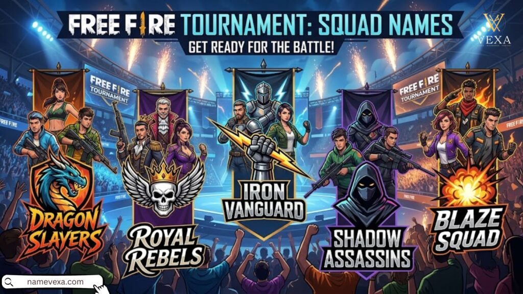 Free Fire Tournament Squad Names